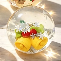 Boule de neige Squishy de Noël en TPR, à montée lente, avec paillettes de maltose, anti-stress, cadeau fantaisie, article de fête, vente en gros, 14 ans