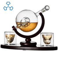 Carafe à vin en verre borosilicate transparent, soufflée à la main, design spécial, personnalisée, créative, en forme de globe
