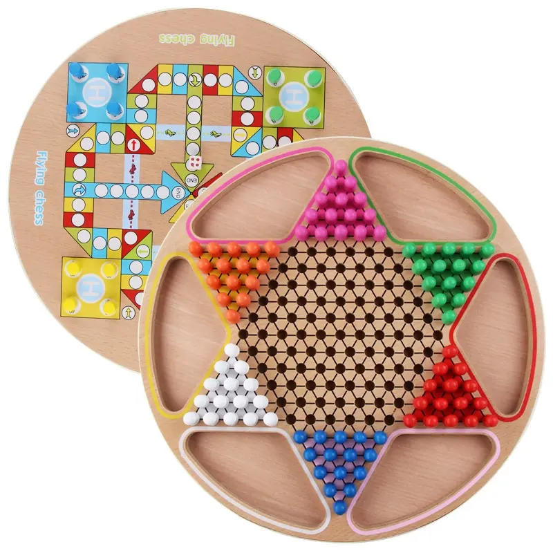 Grosir Pendidikan Catur Papan Permainan Mainan Besar Backgammon Kayu Combo Anak-anak Catur Terbang Catur