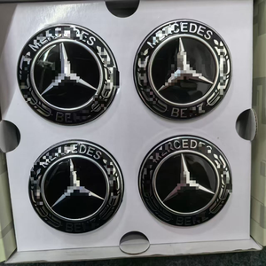 Ensemble de couvre-moyeux de roue en acier inoxydable pour Mercedes-Benz Classe E, Classe C, Classe A, 75 mm, type pare-chocs, enjoliveurs de moyeu de roue de voiture - Product Image 2