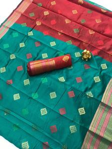 Magnifique nouvelle arrivée dernier concepteur exclusif Banarasi doux Saree en soie pour femme avec chemisier non cousu pièce fantaisie Saree vêtements - Product Image 6