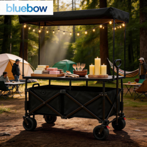<strong>Folding</strong> Wagon for Outdoor Market Stall Portable Collapsible <strong>Cart</strong> Vendor Booth Heavy Duty Garden Show Trolley - Product Image 5