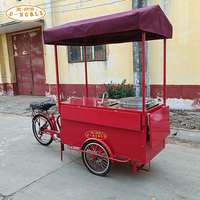 Nouveau Vélo Crêpière à Gaz/Électrique pour Chariot de Restauration Ambulante et Livraison de Repas, Vélo Électrique à Moteur Central