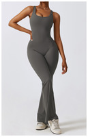 Combinaison de yoga moulante pour femme, combinaison de sport à haute élasticité, justaucorps, ensemble de fitness, body grande taille