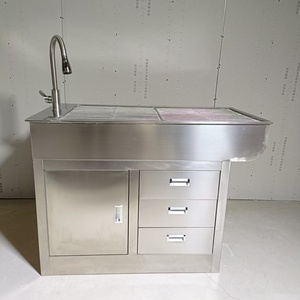 Table de dissection vétérinaire en acier inoxydable 304, station dentaire humide pour animaux, poste de travail pour clinique, laboratoire, hôpital 03257 Premium Ve - Product Image 3
