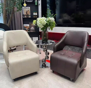 <span class=keywords><strong>Fauteuil</strong></span> moderne en cuir PU avec dossier, confortable et moelleux, pour la maison, le salon, meuble d'appoint - Product Image 3