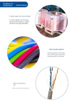 Precio directo de fábrica Cat5e Cat6 Cat6a Cat7 cobre puro Utp 23AWG 24awg4 pares PE chaqueta Interior Exterior Lan red Cable 305m