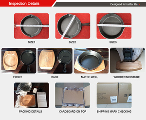 Plancha <span class=keywords><strong>de</strong></span> panel redondo presazonado <span class=keywords><strong>de</strong></span> 11,8 pulgadas, sartén para Pizza, sartén Tawa <span class=keywords><strong>de</strong></span> hierro fundido para parrilla, barbacoa, hornear - Product Image 5
