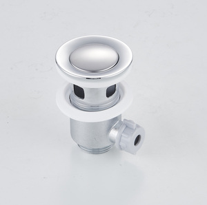 Desagüe de Lavabo de Zinc Cromado de 1 Pulgada para Baño de Hotel Moderno, con Palanca Controlable, Fácil Instalación, Diseño Portátil y Fácil de Limpiar - Product Image 2