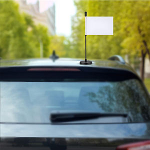 Индивидуальные автомобильные флаги для брендинга автопарка: доступны варианты с магнитным креплением и клипсой для окна. Профессиональная печать логотипа вашей компании. - Product Image 6