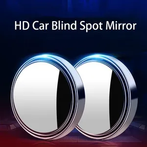 2 Pièces Rétroviseurs d'angle mort convexes à cadre rond, réglables à 360 degrés, pour une conduite sécurisée, accessoires automobiles - Product Image 2