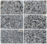Pavés en granit gris, blocs de granit, pierres naturelles en cube pour allée extérieure, jardin, aménagement paysager