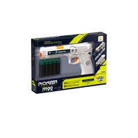 Vente flash - Lanceur de fléchettes électroniques en plastique M92 - Jouet sûr pour enfants - Jouet de tir manuel - Excellent cadeau - Jeu intérieur/extérieur