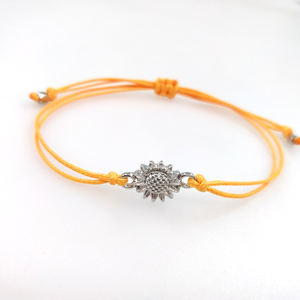 Vintage Schmuck Mode Sonnenblume Wunsch Armband gewachs ten Faden Sonnenblume Charme Surfen Armband für Frauen Männer Sommer Freundschaft - Product Image 3