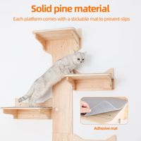 Nouveau design d'étagères et de perchoirs pour chats pour mur ensemble de marches d'escalade murales pour chat personnalisé étagères murales pour chat de jeu