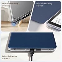 Casing Magnetik Kulit PU yang Dapat Dilepas untuk Kindle Paperwhite 6.8 7 Inci, Casing E-reader Akrilik Transparan Anti Gores