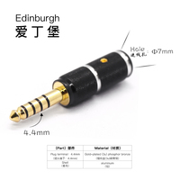 Casque Edinburgh 3.5mm 2.5mm 4.4mm Trs Plug Fileté Audio Casque Plug 3 Pôles Jack Connecteur Stéréo