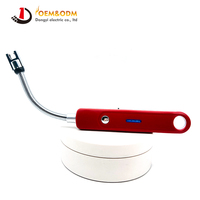 Briquet de barbecue en forme de coeur rechargeable par USB Design moderne en métal pour briquet de cuisine pratique