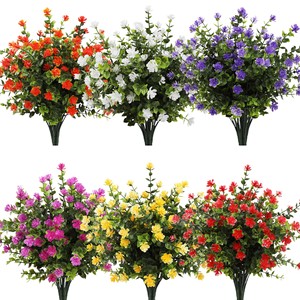 GY003 Résistant aux UV Faux Eucalyptus Camélia Fleurs & Arbustes Verts Intérieur Extérieur Maison Jardin Décoration pour Fêtes Décoration - Product Image 2