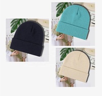 Bonnet d'Hiver Coloré de Designer, Bonnets en Maille Épaisse, Casquettes Brodés Personnalisés pour le Voyage