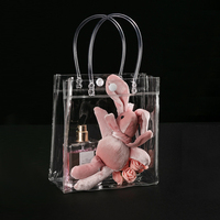 Sacs de fête de mariage et d'anniversaire personnalisés avec logo OEM, en PVC transparent, imperméables, réutilisables, avec fermeture à bouton