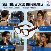 Lunettes Intelligentes IA avec Traduction en Temps Réel et Caméra 13MP, Assistant Vocal OEM, Enregistrement BT – Idéales pour la Vente en Gros Mondiale
