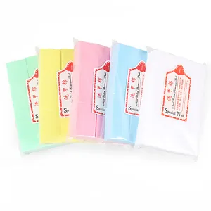 Custom brand private label nonwoven Lint Free Nail clean Cotton Pads Remover to Soak Off Acrylic Gel Nail Polish