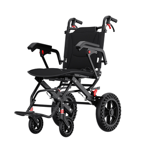 Sedia a rotelle leggera leggera manuale ultraleggera pieghevole da viaggio di alta qualità con Design compatto del freno a mano - Product Image 1