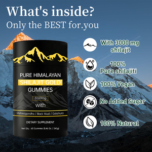 ACORN Wholesale Himalayan 3000mg Shilajit Gummy Candy Energy Enhancement Shilajit Gold Gummies Supplément - Product Image 2