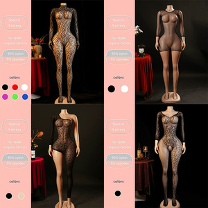 Lingerie Sexy in Stile Europeo-Americano, Tuta in Pizzo con Bretelle, <span class=keywords><strong>Abbigliamento</strong></span> in Rete, Lingerie Erotica Traforata per Donne - Product Image 4