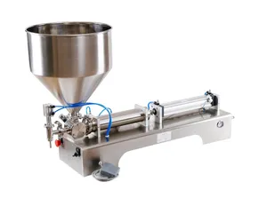 Pneumatic Paste Filling Machine Pneumatic With Single Cylinder Piston Shampool Filler