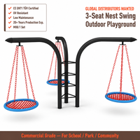 SageDelightRides Balançoire Nid en Corde Modulaire pour Parc Commercial, pour Enfants, en LLDPE et Acier Galvanisé, pour Complexes Balnéaires, Vente en Gros