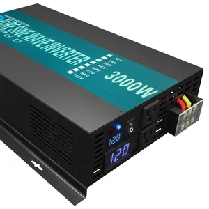 WZRELB 3KW 3000W Pure Sine Wave Solar Power Inverter 12V To 110V 3000 Watt Converters For Home, RV, Outdoor, Camping, Boat