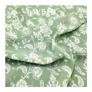 Tissu en mousseline de soie froissée double face WI-B05 100% polyester nouveau Design imprimé floral numérique pour les robes de mariage et de nuit des filles - Product Image 3