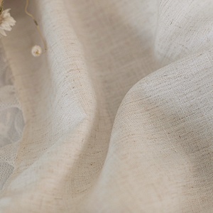 French girl princess style lace ruffled cream white bay window modern minimalista cotone <span class=keywords><strong>lino</strong></span> tinta unita <span class=keywords><strong>tenda</strong></span> da soffitto - Product Image 3