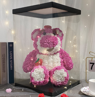 Fleur éternelle Hello Kitty Cat Qixi Saint Valentin Cadeau Simulation Rose Anniversaire Cadeau de Noël
