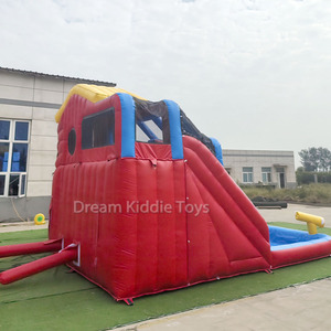 Trượt nước Inflatable Bounce House Combo đôi slide với Splash hồ bơi thổi lên Công Viên Nước sân sau Inflatable trượt Bouncer - Product Image 5