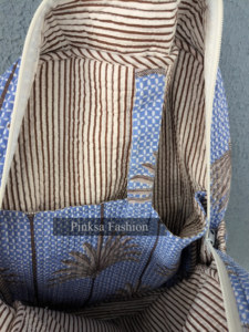High Quality Hand-Block Printed Quilted Cotton <b>Backpack</b> Ethnic Indian Floral Pattern Bohemian <b>College</b> Lightweight Portable - Product Image 5