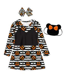 Vestido de Manga Larga con Estampado Digital al por Mayor, Conjunto de Vestido y Camisa con Chaleco a Juego, Se Acepta Personalización - Product Image 1