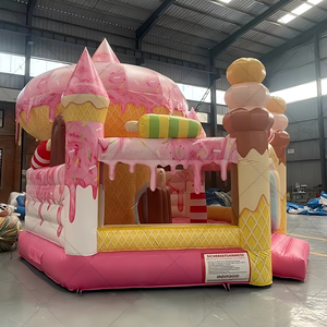 Château gonflable commercial pour enfants, thème bonbons, en PVC, 6mx6m, pour fêtes et jeux en extérieur - Product Image 2