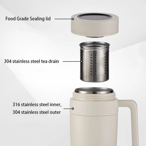 2024 Smart LED Temperature Display Frosted Coffee Mug 316 Stainless Steel <strong>Vacuum</strong> <strong>Flask</strong> Office Water Cup <strong>With</strong> Handle Tea <strong>Strainer</strong> - Product Image 3