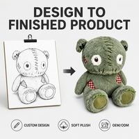 Peluche Monstre Vert Personnalisée en Coton PP Ultra Doux, Vente Directe Usine, Idéale Anniversaire et Anti-Stress - OEM/ODM Marque Privée
