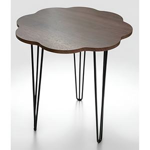 MESA DE CAFÉ DE HIERRO NEGRO CON TABLERO DE MDF 50X59 CM - Product Image 1