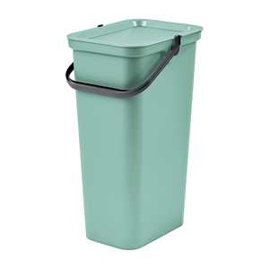 Waste <b>Bin</b> <b>With</b> Handle And Locking <b>Lid</b> 40 Litres Sage Graphite - Product Image 1