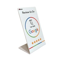 Carte NFC en PVC personnalisée et étanche, carte à puce programmable pour adhésion professionnelle et avis clients, support de table pour hôtel