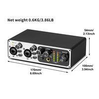 Carte son professionnelle MB22, interface audio USB, alimentation fantôme 48V pour diffusion en direct, studio, podcast