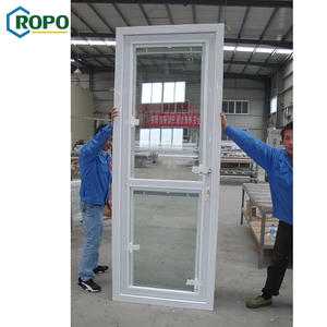 AS2047 Espacios comerciales Oficina Baño Marco blanco Panel doble <span class=keywords><strong>Puerta</strong></span> de PVC <span class=keywords><strong>con</strong></span> persianas horizontales integradas - Product Image 2