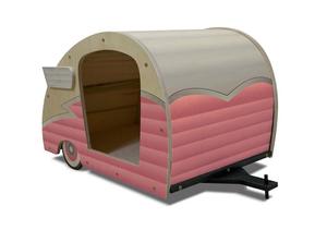 DIY köpek kulübesi pet kafesleri taşıyıcıları evler ahşap pet aksesuarları malzemeleri sevimli römork köpek yatağı - Product Image 2