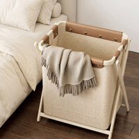 Panier à linge pliable de style japonais, bac de rangement de grande taille/extra-large, élégant et de grande capacité pour vêtements, chaussettes, sous-vêtements