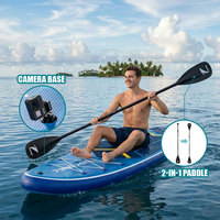 TIDETREK 350*89*15cm Planche à pagaie gonflable unisexe à 3 ailerons, Subs Supboard, planche de surf ISUP ultra large, idéale pour les débutants